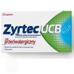 Zyrtec UCB 10 mg, 10 tabletek powlekanych
