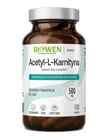 Biowen Acetyl-L-Karnityna, 100 kapsułek