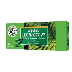 Węgiel leczniczy VP 200 mg, 20 kapsułek