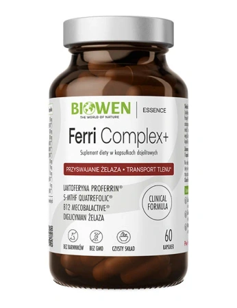 Biowen Ferri Complex+, żelazo, 60 kapsułek