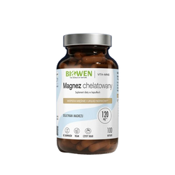 Biowen Magnez chelatowany - diglicynian magnezu, 100 kapsułek