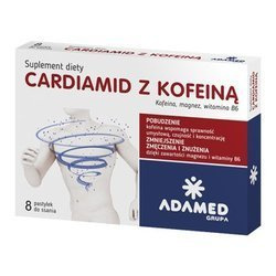 Cardiamid z kofeiną, pastylki do ssania, 8 sztuk 