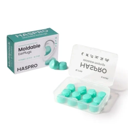 Haspro Mold, formowane zatyczki do uszu, 12 sztuk (kolor miętowy)