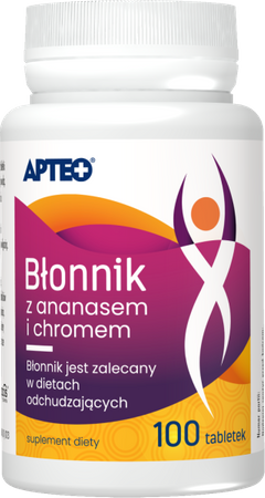 Apteo Błonnik z ananasem i chromem, 100 tabletek