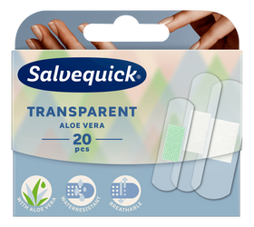 Plastry Salvequick, Transparent Aloe Vera, 20 sztuk