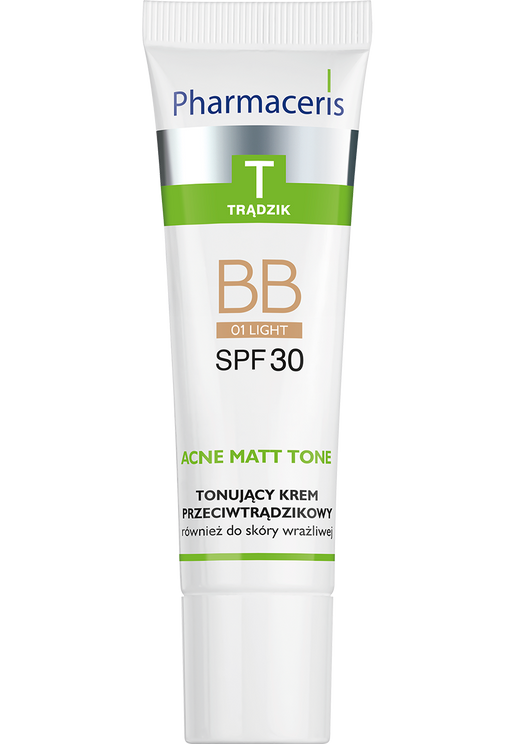 DR IRENA ERIS S.A. Pharmaceris T Acne Matt Tone BB SPF30, Light 01, krem tonujący, 30 ml