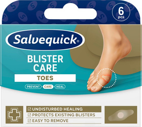 Plastry Salvequick Care Toes, na pęcherze, 6 sztuk